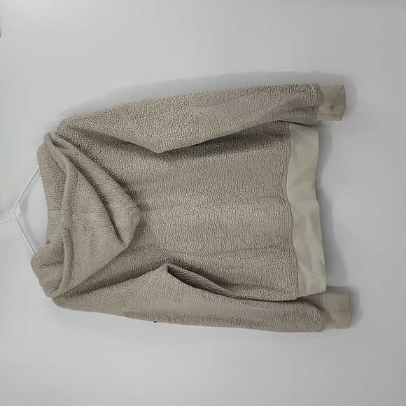 Burton cream colored fleece hooded jacket - Picture 2 of 7